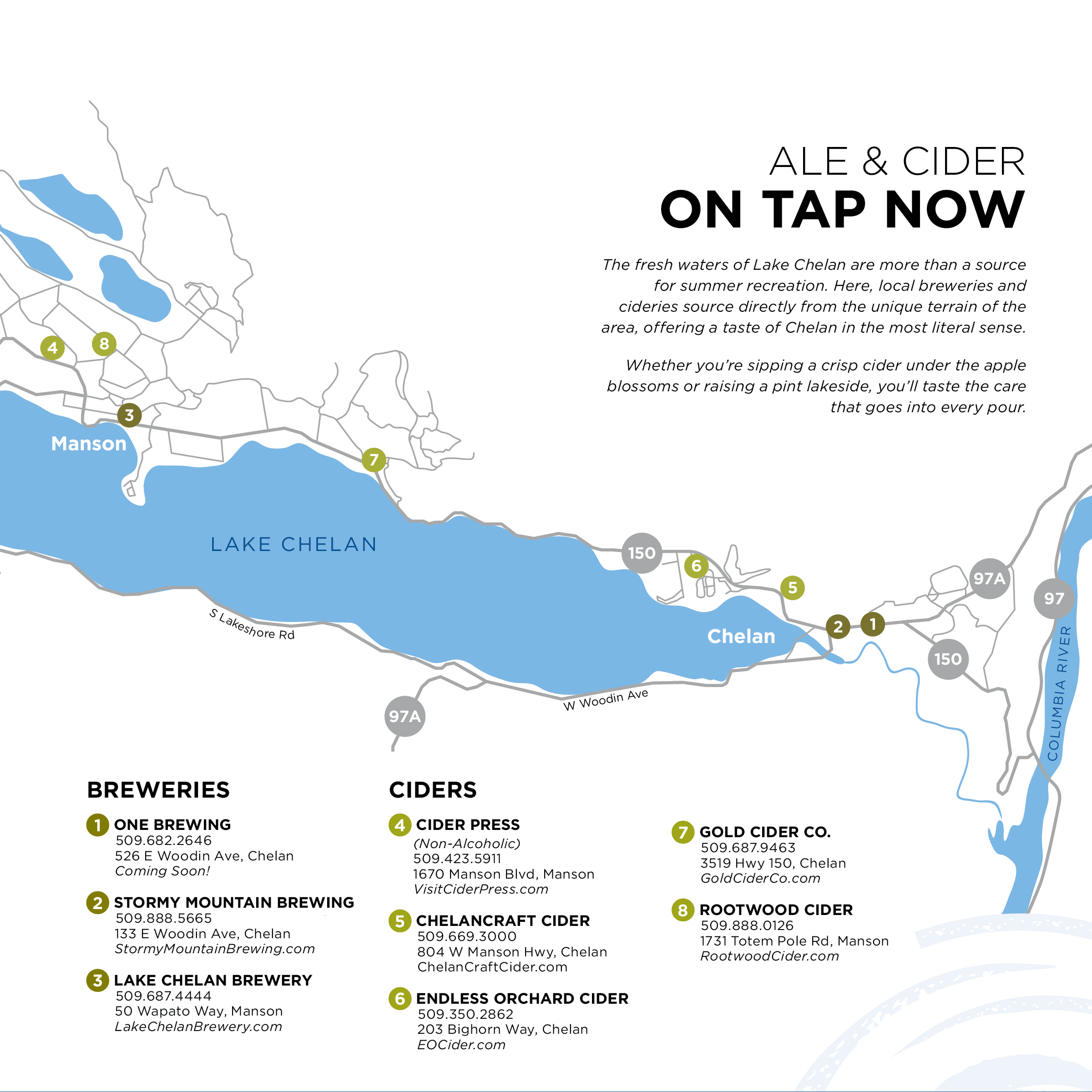 Lake Chelan Ale & Cider Map